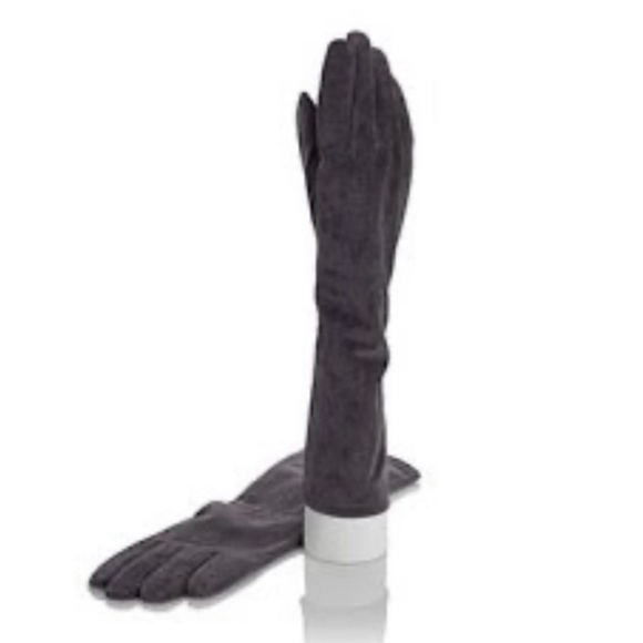 Adrienne Landau Genuine Suede Long Gloves - Picture 5 of 5